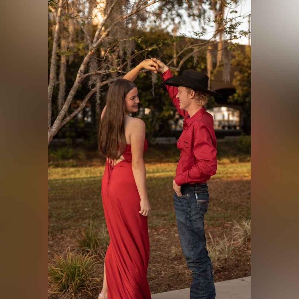 Elegant Red Evening Gown
